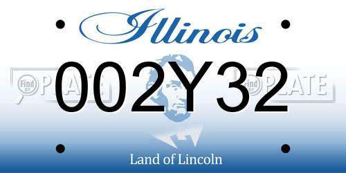 002Y32 Illinois License Plate