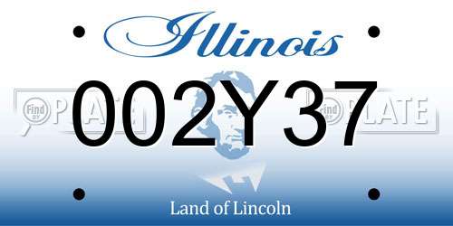 002Y37 Illinois License Plate