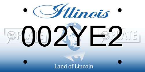 002YE2 Illinois License Plate