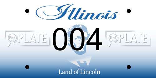 004 Illinois License Plate