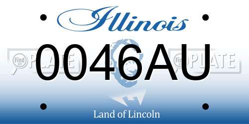 0046AU Illinois License Plate
