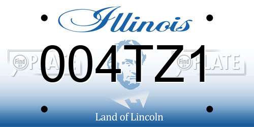 004TZ1 Illinois License Plate