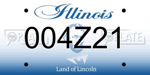 004Z21 Illinois License Plate