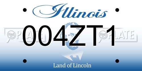 004ZT1 Illinois License Plate