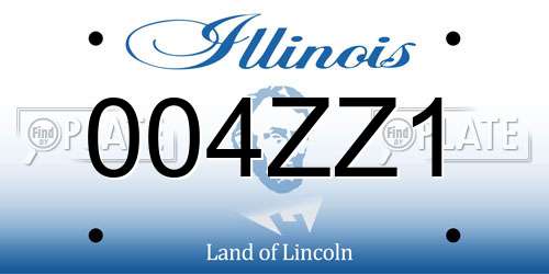 004ZZ1 Illinois License Plate