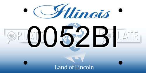 0052BI Illinois License Plate