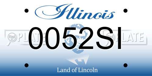 0052SI Illinois License Plate