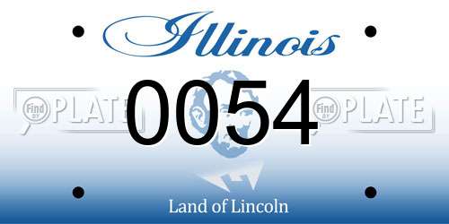 0054 Illinois License Plate