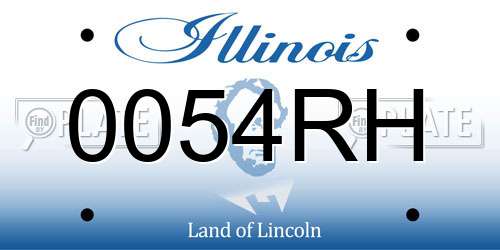 0054RH Illinois License Plate