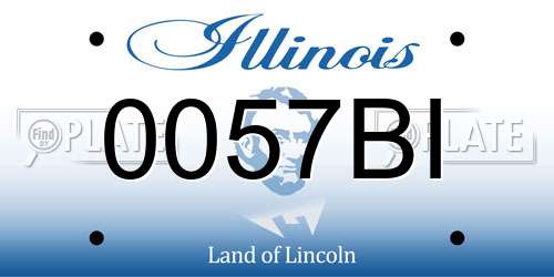 0057BI Illinois License Plate