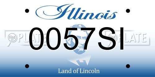 0057SI Illinois License Plate
