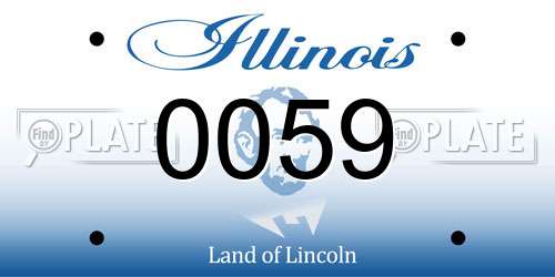 0059 Illinois License Plate