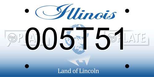 005T51 Illinois License Plate