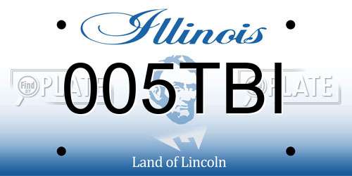 005TBI Illinois License Plate