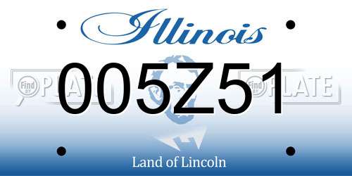 005Z51 Illinois License Plate