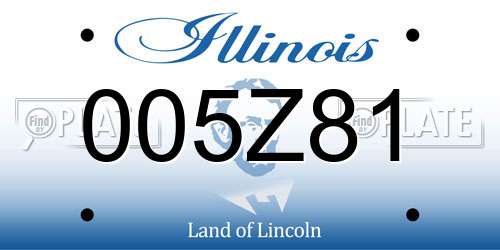 005Z81 Illinois License Plate