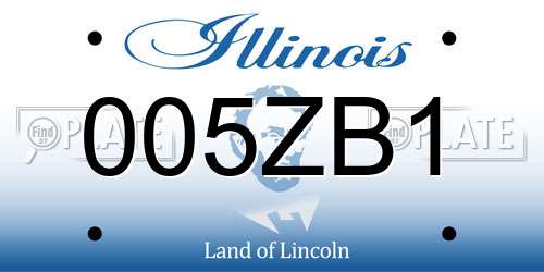 005ZB1 Illinois License Plate