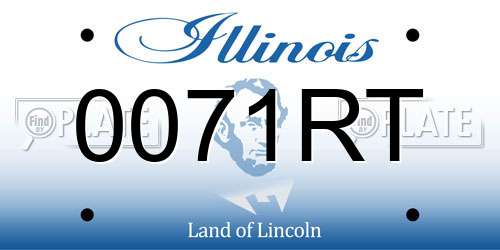 0071RT Illinois License Plate