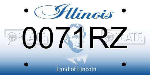 0071RZ Illinois License Plate