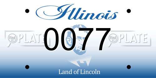 0077 Illinois License Plate