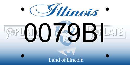 0079BI Illinois License Plate
