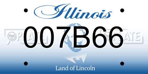 007B66 Illinois License Plate