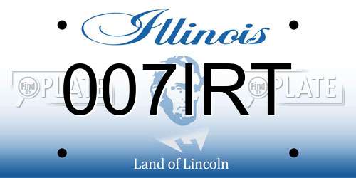 007IRT Illinois License Plate