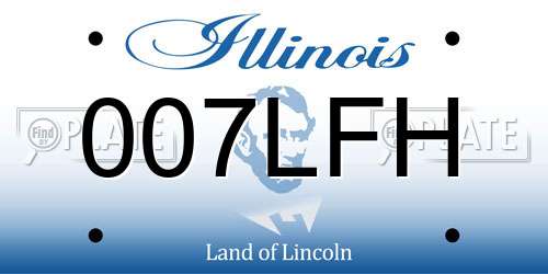 007LFH Illinois License Plate
