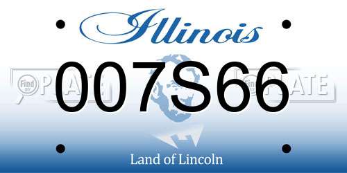 007S66 Illinois License Plate