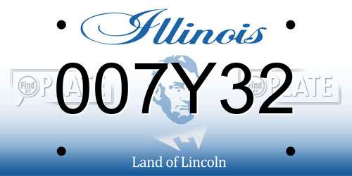 007Y32 Illinois License Plate