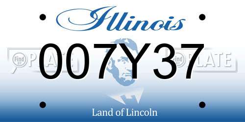 007Y37 Illinois License Plate