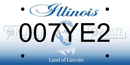 007YE2 Illinois License Plate