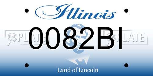 0082BI Illinois License Plate