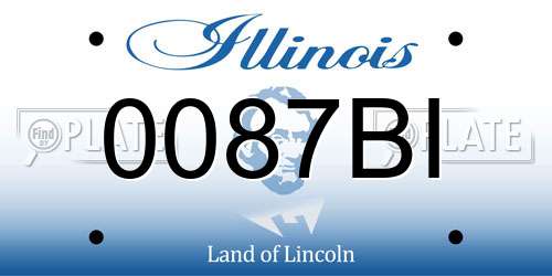 0087BI Illinois License Plate