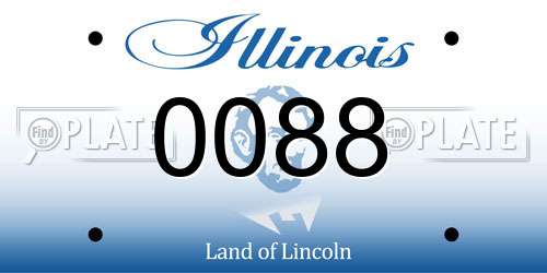 0088 Illinois License Plate