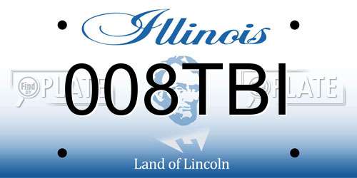 008TBI Illinois License Plate