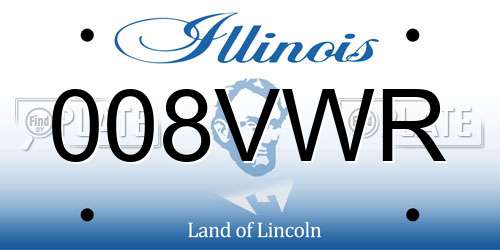 008VWR Illinois License Plate