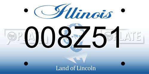 008Z51 Illinois License Plate
