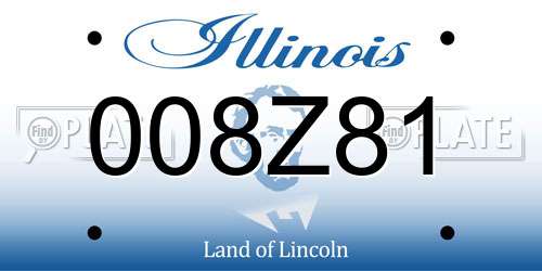 008Z81 Illinois License Plate