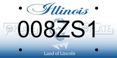 008ZS1 Illinois License Plate