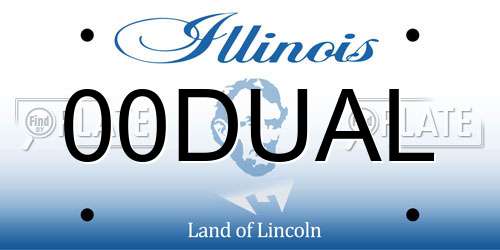 00DUAL Illinois License Plate