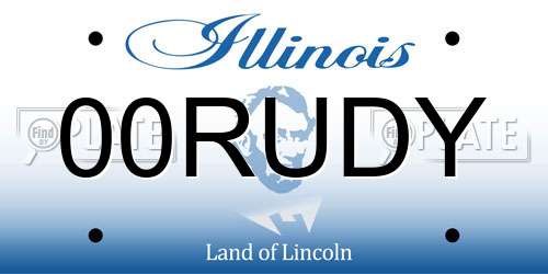 00RUDY Illinois License Plate