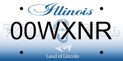 00WXNR Illinois License Plate