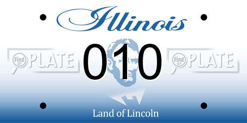 010 Illinois License Plate