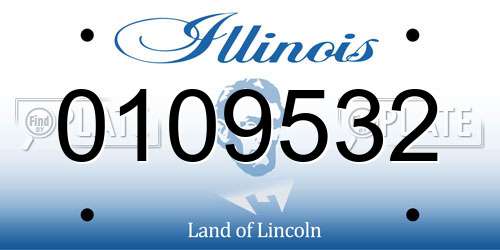 0109532 Illinois License Plate