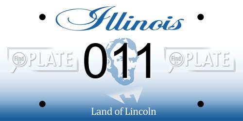 011 Illinois License Plate