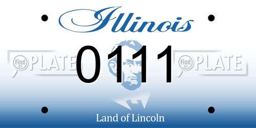 0111 Illinois License Plate