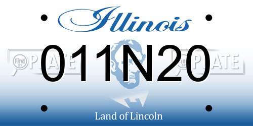 011N20 Illinois License Plate