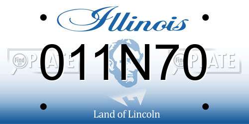 011N70 Illinois License Plate