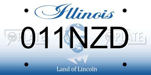 011NZD Illinois License Plate